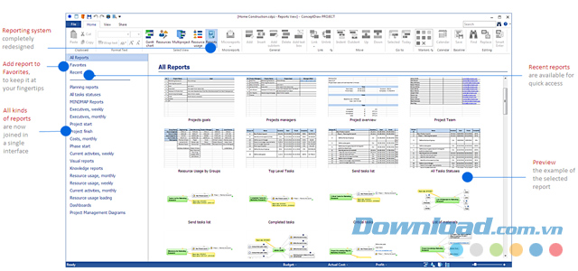 Giao diện chính của ứng dụng ConceptDraw Office cho máy tính