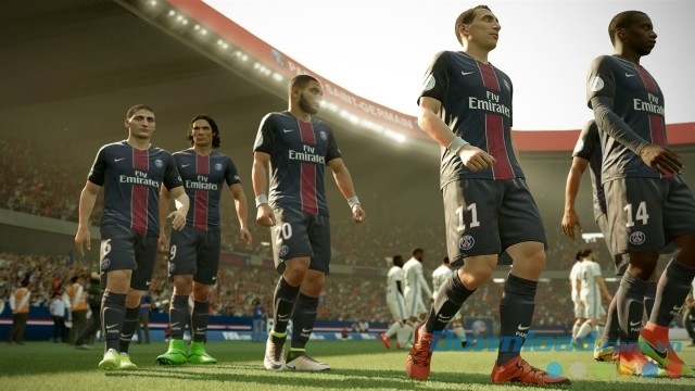 Các cầu thủ ra sân trong game bóng đá EA SPORTS FIFA 17 cho Xbox One