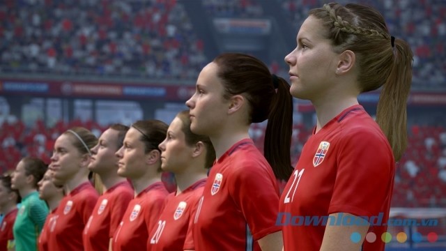 Hình ảnh các nữ cầu thủ trong game thể thao EA SPORTS FIFA 17 cho Xbox One