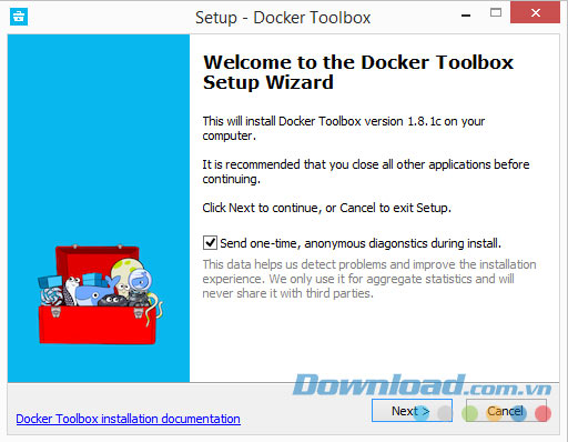 Cài đặt phần mềm đóng gói ứng dụng miễn phí Docker Toolbox cho máy tính