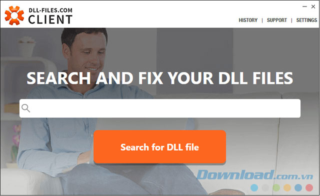 Tìm kiếm file DLL còn thiếu với Dll-Files.Com Fixer