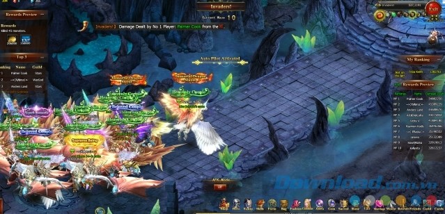 Tận dụng chế độ tự động của game nhập vai trực tuyến miễn phí Dragon Blood cho máy tính