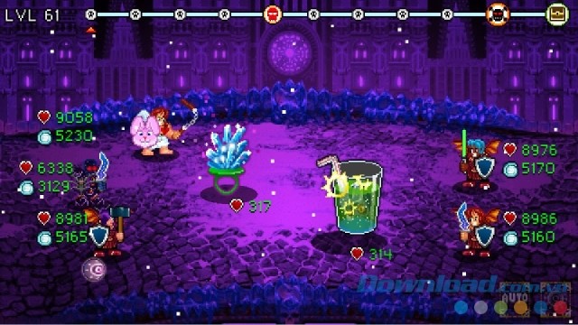 Đồ họa mang phong cách cổ điển của game nhập vai miễn phí Soda Dungeon cho máy tính