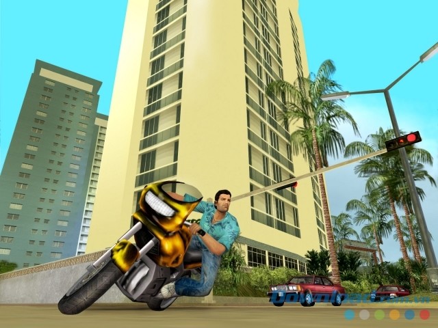 Giúp nhân vật chính lái xe trong game hành động Grand Theft Auto: Vice City cho máy tính và Mac