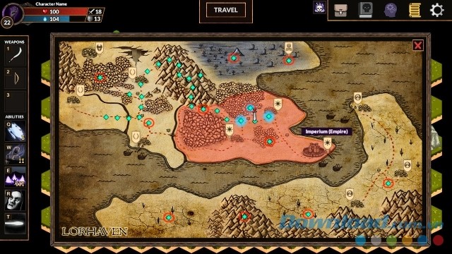 Quan sát bản đồ của game chiến thuật nhập vai Expect The Unexpected cho máy tính và Mac