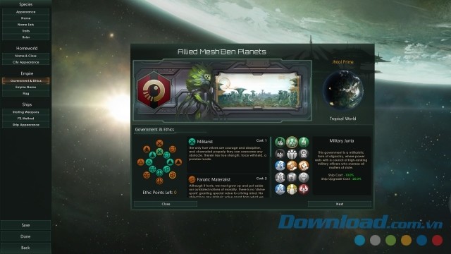 Trở thành đồng minh trong game chiến thuật Stellaris cho máy tính, Mac và Linux