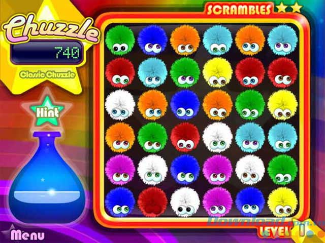 Game xếp kim cương Chuzzle Deluxe