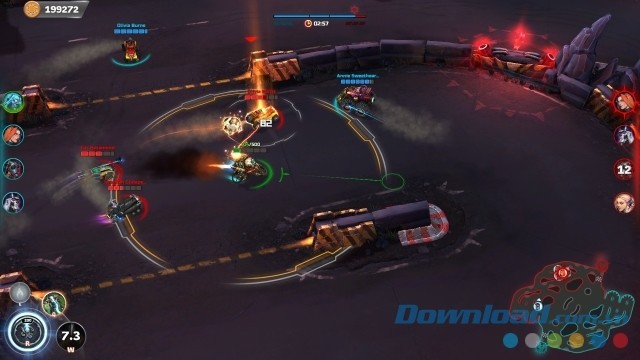 Cảm nhận nhiều đặc điểm của game MOBA trong game đua xe chiến đấu miễn phí Heavy Metal Machines cho máy tính