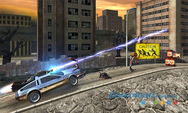 Sử dụng nhiều vũ khí có sức công phá khủng khiếp trong game đua xe miễn phí Zombie Derby 2 cho máy tính và Windows Phone