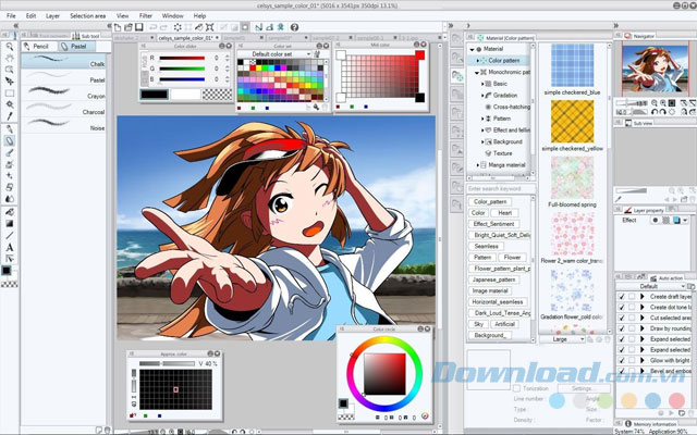 Giao diện phần mềm Clip Studio Paint