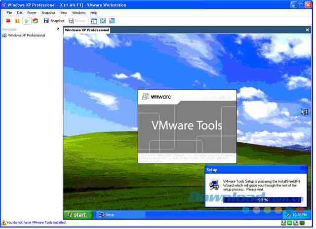 Giao diện cài đặt VMware Tools cho máy tính