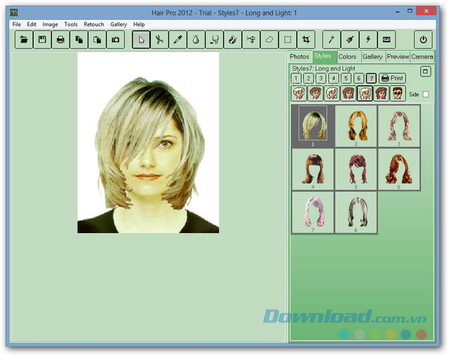 Chọn kiểu tóc trong Hair Pro 2012