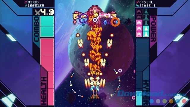 Tham gia vào trận đấu quyết liệt với trùm trong game bắn súng không gian mới Super Galaxy Squadron EX Turbo cho máy tính