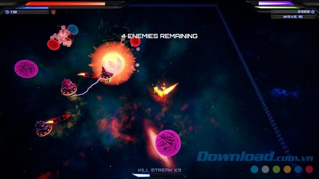 Tiêu diệt hết mọi kẻ thù xuất hiện trong game bắn súng không gian mới Spacecats with Lasers : The Outerspace cho máy tính, Mac và Linux