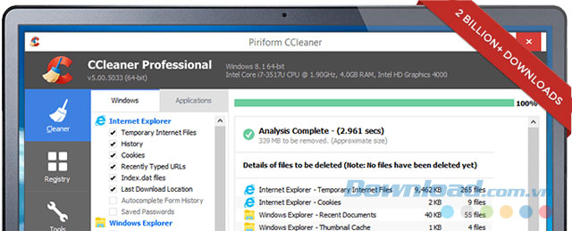 Giao diện CCleaner Pro