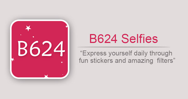  B624 Selfie Stickers  Chụp ảnh tự sướng với sticker dễ thương