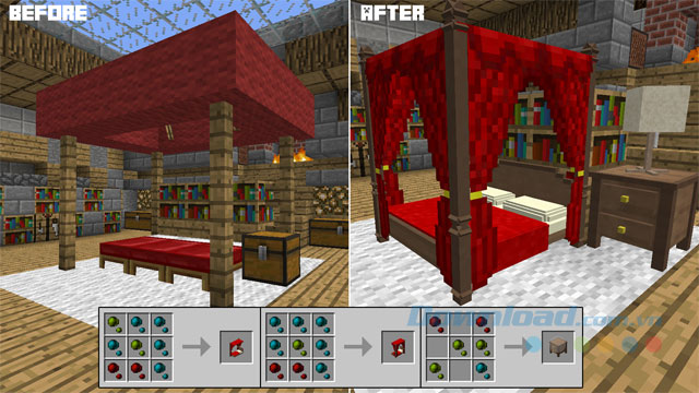 Crafting recipe map with DecoCraft Mod