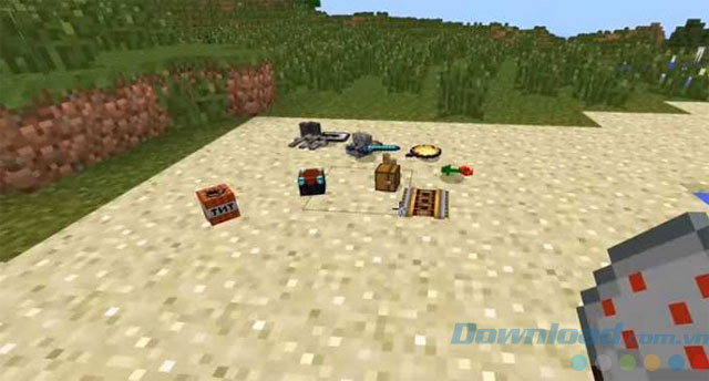 Minecraft Mod hiệu ứng vật lý cho item, block