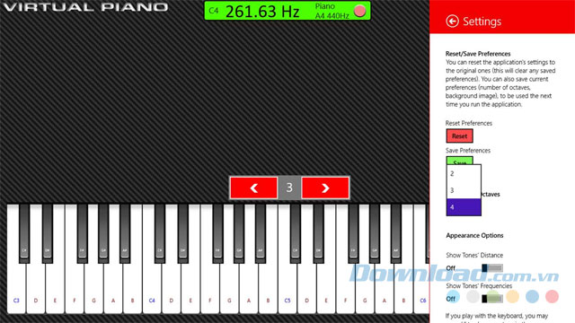 Thiết lập Virtual Piano