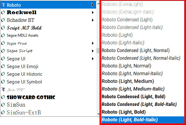  Google Fonts Roboto
