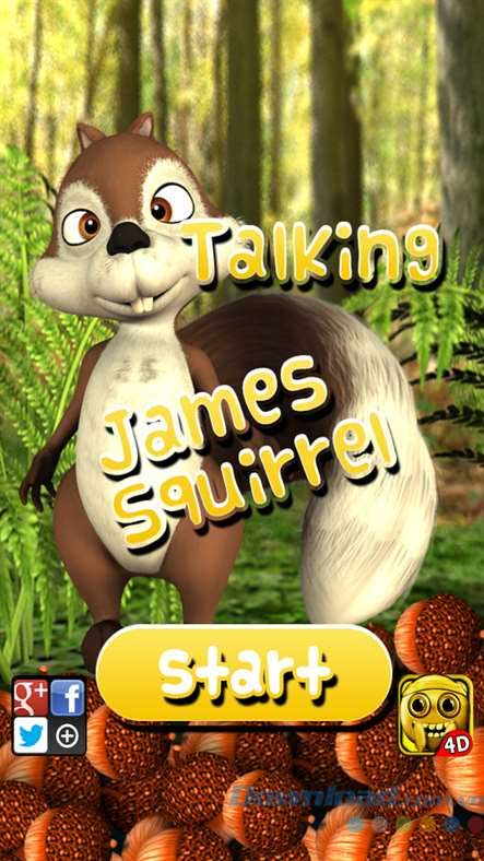 Game nuôi pet ảo Talking James Squirrel