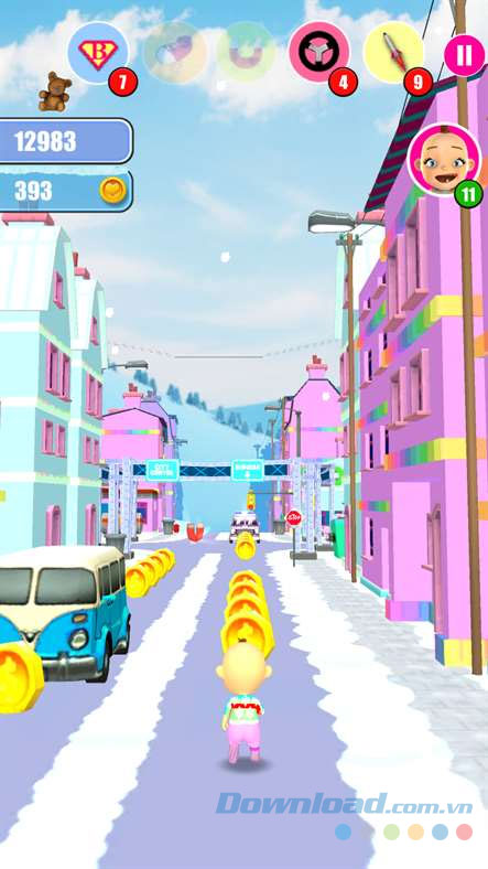 Game hành động Baby Snow Run