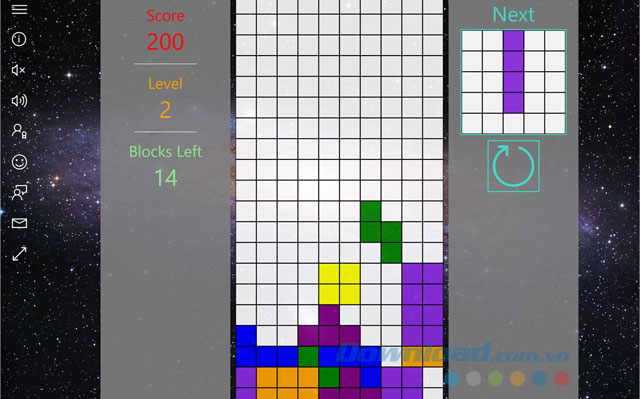 Giao diện game xếp gạch Blocks