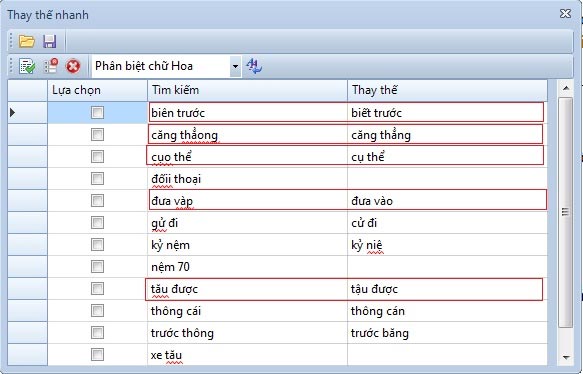 Tìm kiếm và thay thế