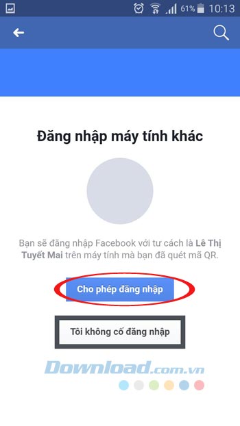 Cho phép đăng nhập