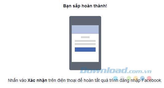 Nhấn xác nhận trên điện thoại