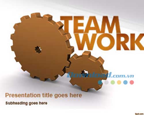 Mẫu PowerPoint miễn phí về Gear và Teamwork