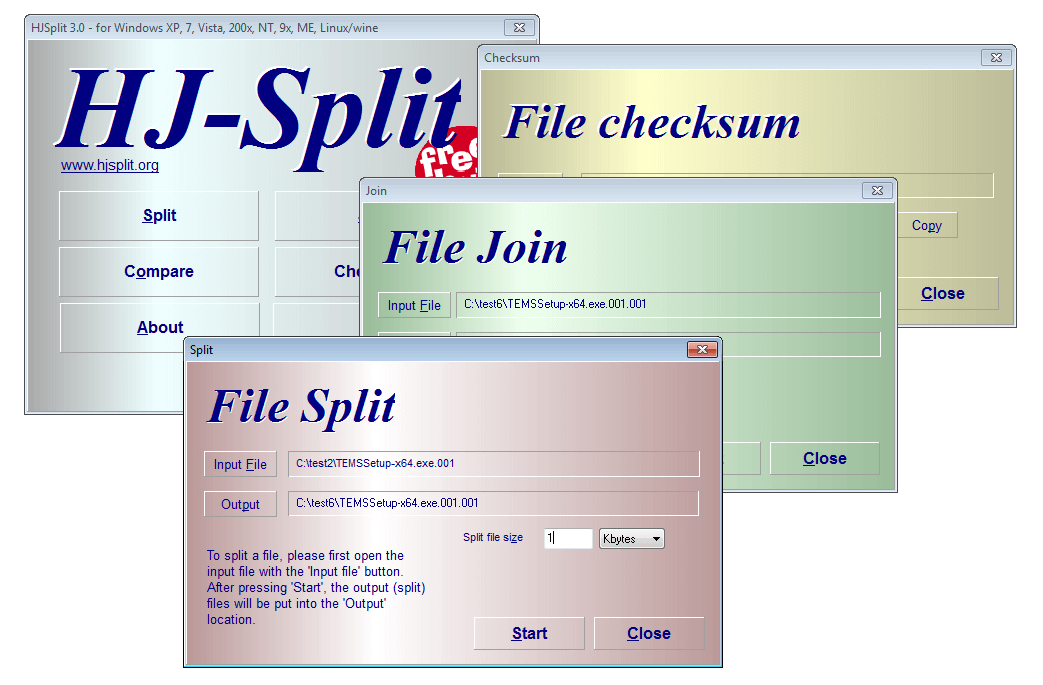 HJSplit 3.0 cho Windows hỗ trợ cắt và nối tập tin dễ dàng