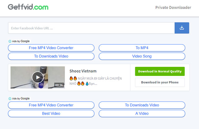 Select download video quality