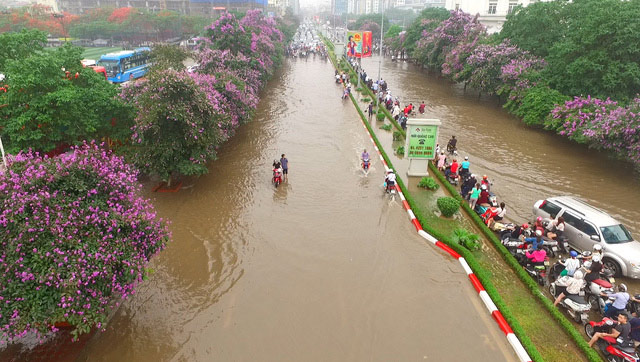 Inundation map in Hanoi
