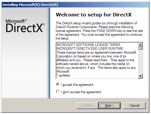 DirectX End-User Runtime Web Installer 9.29.1974 - Download.com.vn