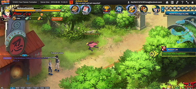 Turn-based strategy game Naruto Online 