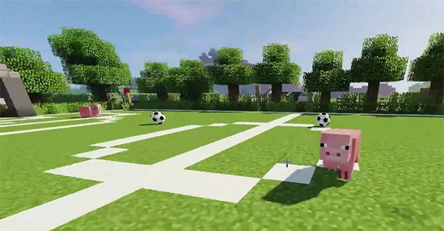 Mod đá bóng trong Minecraft