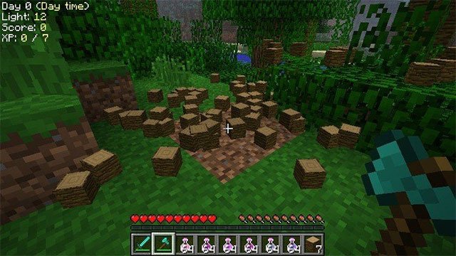 Mod cut trees in Minecraft