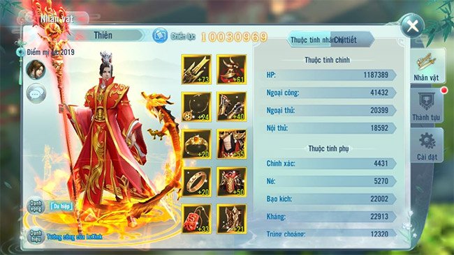 Character stats in Nhat Kiem Giang Ho