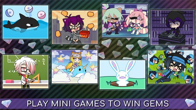 Play mini games to earn gems