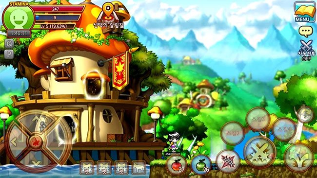 Giao diện UI của game Maple Story M trên PC