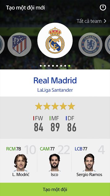 Forming the FIFA Online 4 Mobile game lineup