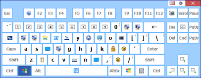 Comfort On-Screen Keyboard Pro hiện icon trên bàn phím