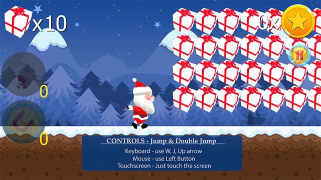 Điều khiển game Super Santa Claus Run dễ dàng