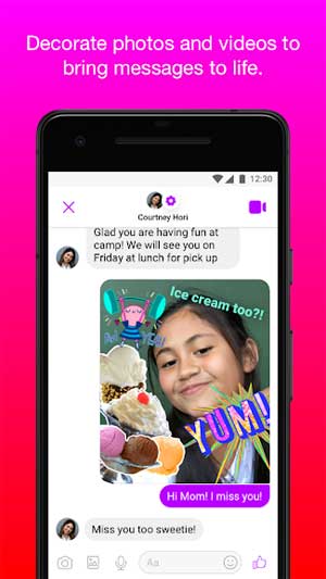  Kids can decorate photos and videos in Messenger Kids