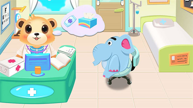 Khám bệnh cho các bạn động vật trong Little Bear Hospital