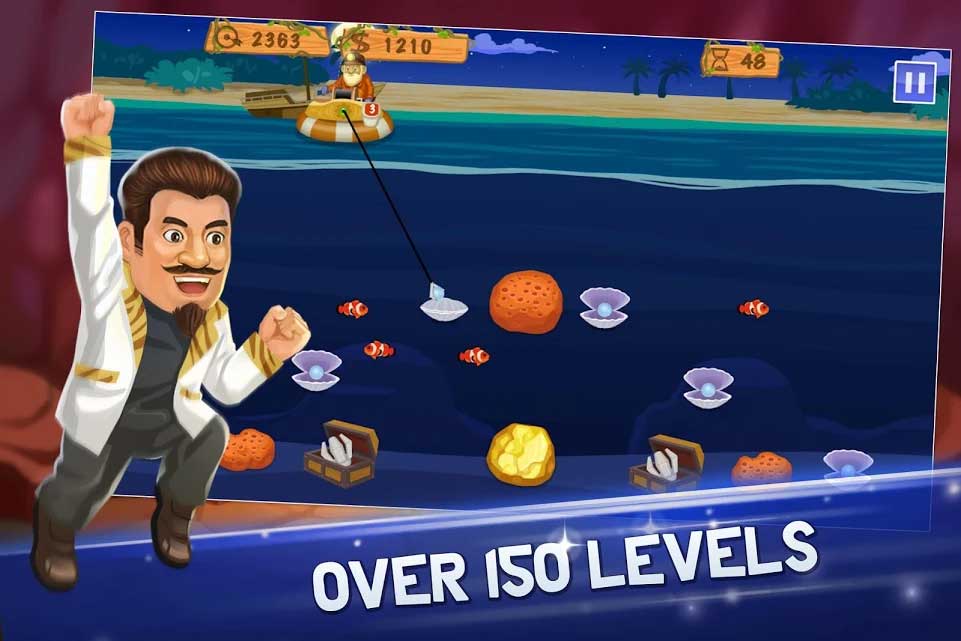 Gold Miner Vegas: Gold Rush for Android has different difficulty levels