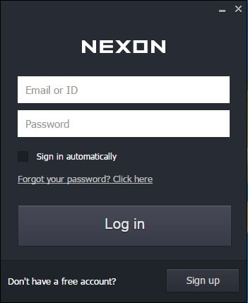 Đăng nhập bằng tài khoản Nexon miễn phí