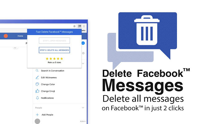 Xóa tin nhắn Facebook cực nhanh với Fast Delete Facebook Messages