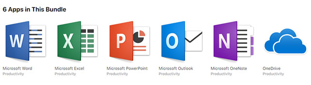  Office 365 is sold as a package of six products